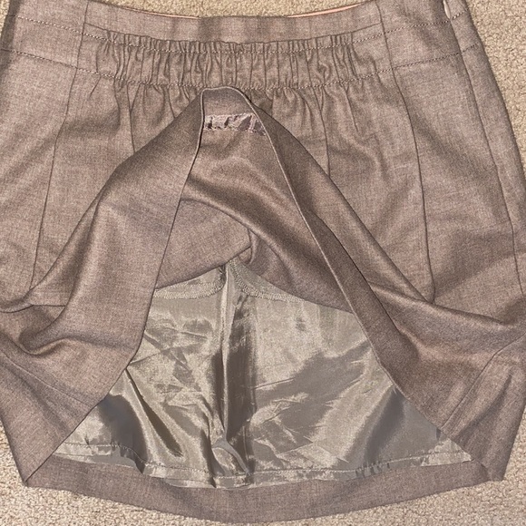 J. Crew Pleated Tan/Brown Wool Mini Skirt - Picture 9 of 12